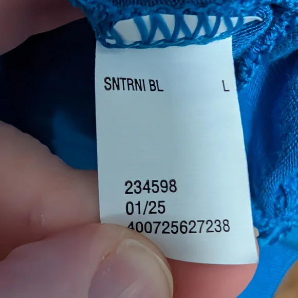 Nine West Essential Easy High-Neck Tank Santorini Blue Size Large (EUC) - Picture 6 of 7